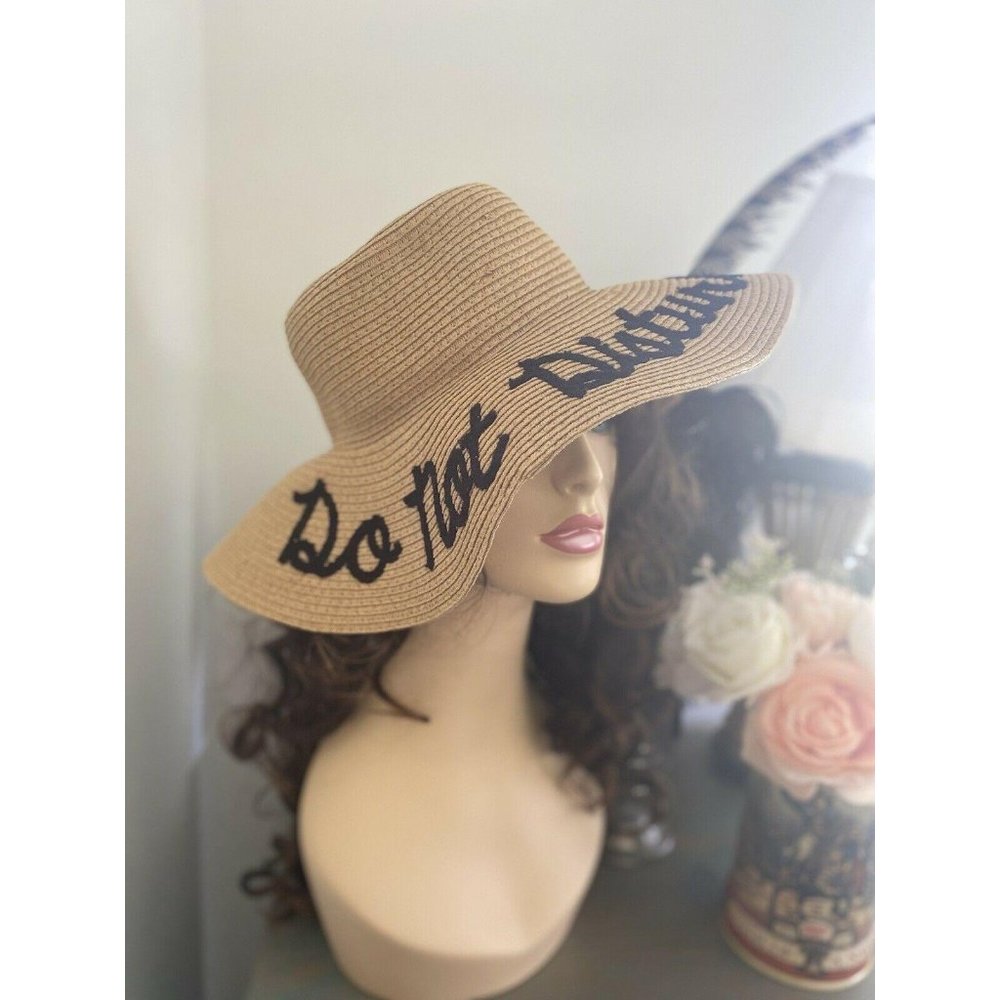 Beach Cruise Hat Foldable‎ Woven Straw Floppy M/L